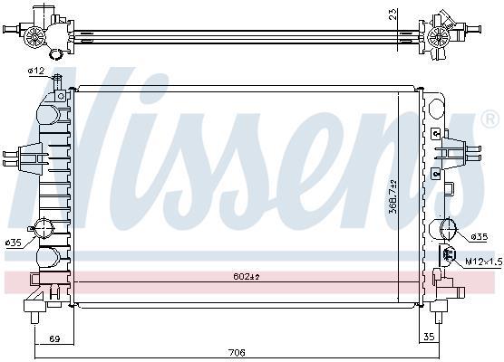 Radiateur moteur (Radiateur de refroidissement) NISSENS ref. 693262