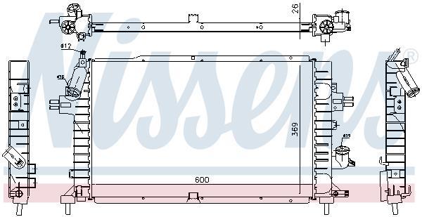 Radiateur moteur (Radiateur de refroidissement) NISSENS 63029A