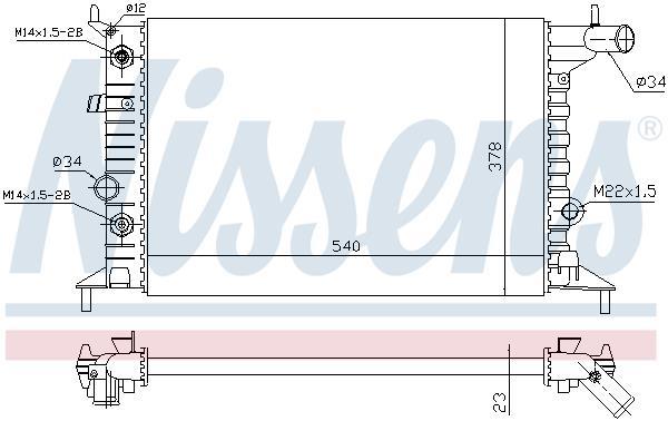 Radiateur moteur (Radiateur de refroidissement) NISSENS 630691