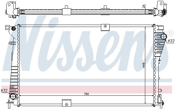 Radiateur moteur (Radiateur de refroidissement) NISSENS 630709