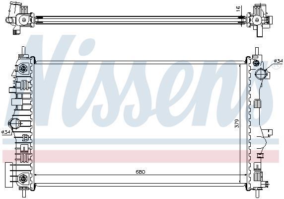 Radiateur moteur (Radiateur de refroidissement) NISSENS 630713