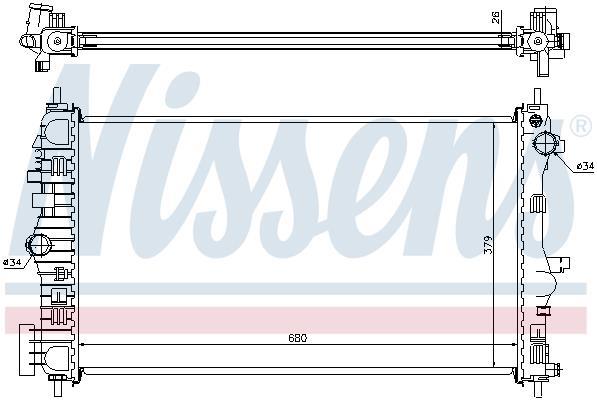 Radiateur moteur (Radiateur de refroidissement) NISSENS ref. 630714