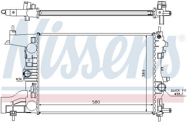 Radiador motor NISSENS ref. 630726