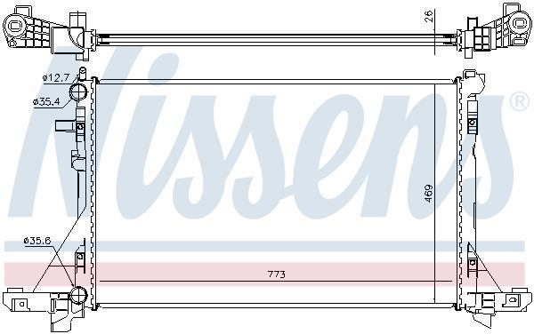 Radiateur moteur (Radiateur de refroidissement) NISSENS ref. 630732