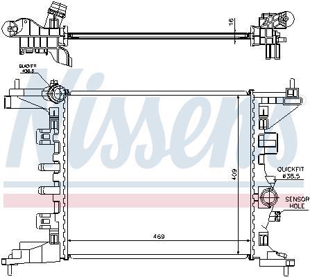 Radiateur moteur (Radiateur de refroidissement) NISSENS 630734