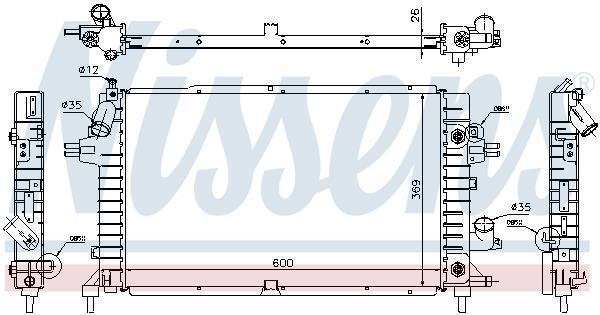 Radiador motor NISSENS 630739