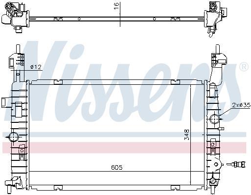Radiateur moteur (Radiateur de refroidissement) NISSENS 630747