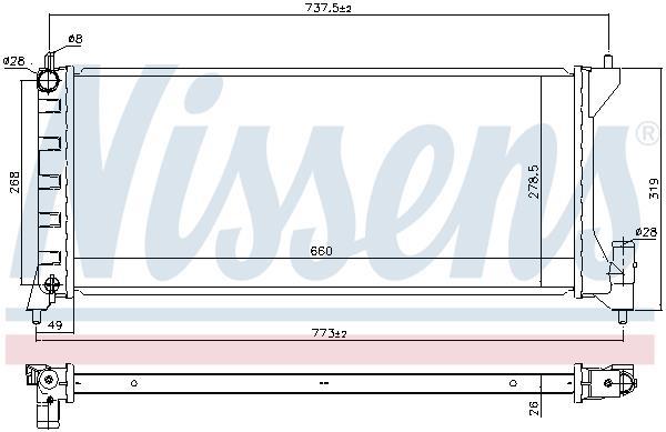 Radiateur moteur (Radiateur de refroidissement) NISSENS 630749