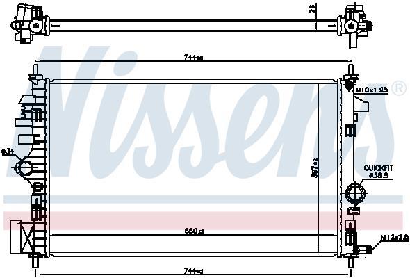 Radiateur moteur (Radiateur de refroidissement) NISSENS 630773