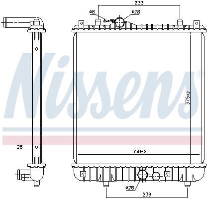 Radiador motor NISSENS 630787