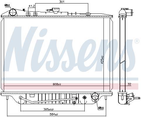 Radiateur moteur (Radiateur de refroidissement) NISSENS 63117