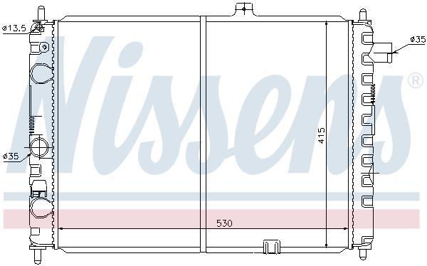 Radiateur moteur (Radiateur de refroidissement) NISSENS 63170