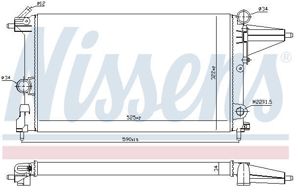 Radiateur moteur (Radiateur de refroidissement) NISSENS 632231