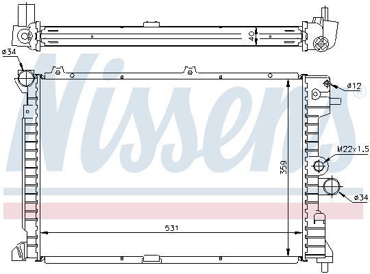 Radiador motor NISSENS 63289A