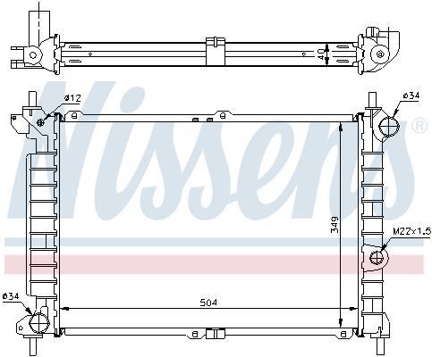 Radiador motor NISSENS 63291A