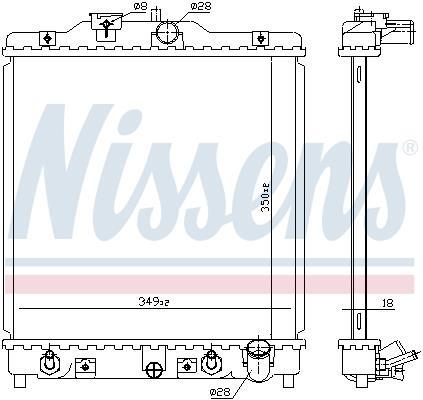 Radiateur moteur (Radiateur de refroidissement) NISSENS ref. 633081