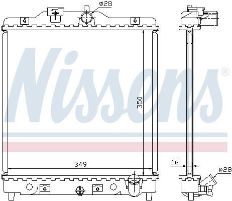 Radiador motor NISSENS ref. 63309A