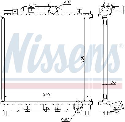 Radiador motor NISSENS 63312