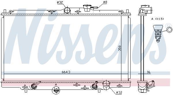 Radiateur moteur (Radiateur de refroidissement) NISSENS 633141
