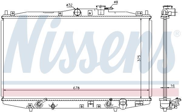 Radiateur moteur (Radiateur de refroidissement) NISSENS 63345