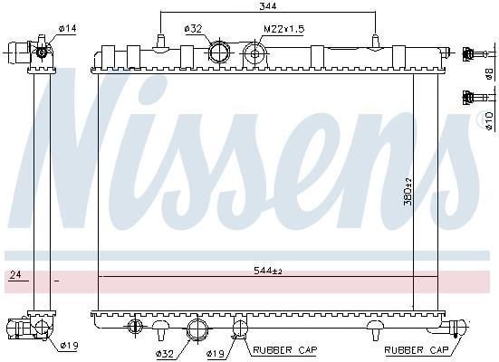 Radiateur moteur (Radiateur de refroidissement) NISSENS ref. 697731