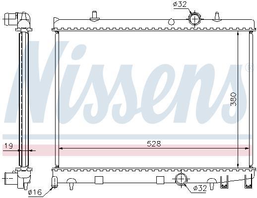 Radiateur moteur (Radiateur de refroidissement) NISSENS 63504