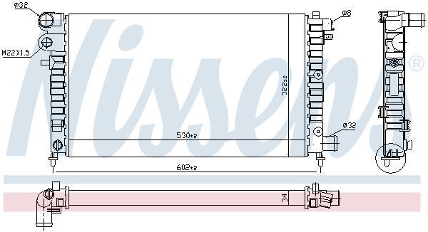 Radiateur moteur (Radiateur de refroidissement) NISSENS ref. 697277