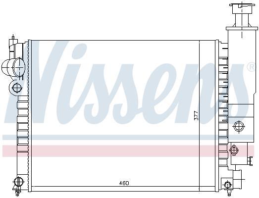 Radiateur moteur (Radiateur de refroidissement) NISSENS 63524