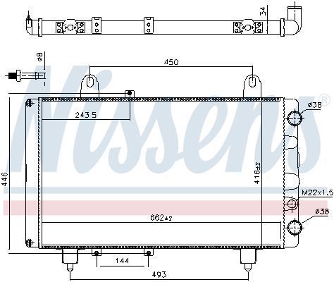 Radiateur moteur (Radiateur de refroidissement) NISSENS ref. 696113