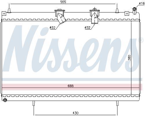 Radiateur moteur (Radiateur de refroidissement) NISSENS 636003