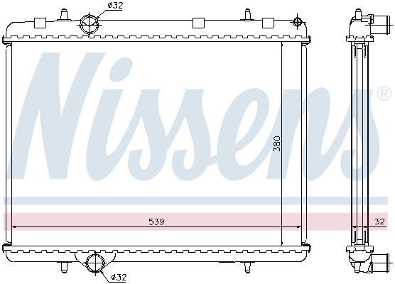 Radiateur moteur (Radiateur de refroidissement) NISSENS 636006