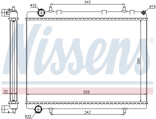 Radiateur moteur (Radiateur de refroidissement) NISSENS ref. 698507
