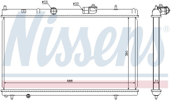 Radiateur moteur (Radiateur de refroidissement) NISSENS 636013