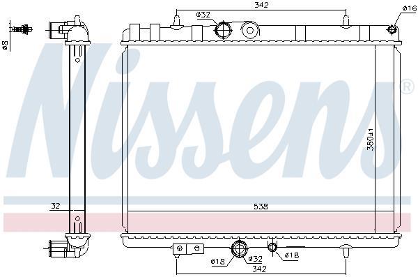Radiateur moteur (Radiateur de refroidissement) NISSENS 636039