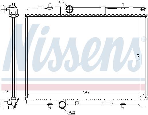 Radiateur moteur (Radiateur de refroidissement) NISSENS 63605A