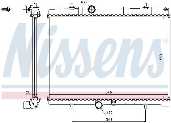 Radiateur moteur (Radiateur de refroidissement) NISSENS 63606A