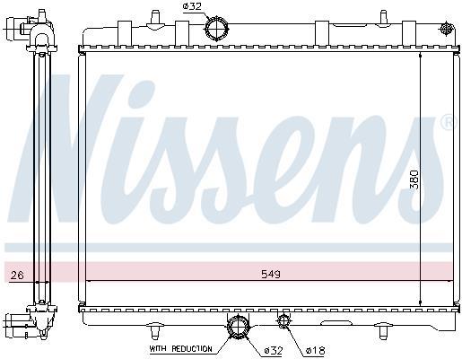 Radiateur moteur (Radiateur de refroidissement) NISSENS 63607A