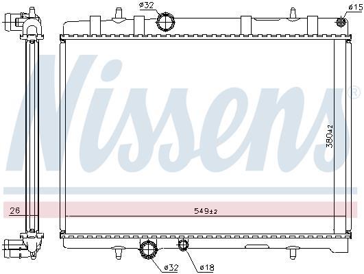 Radiador motor NISSENS 63608A