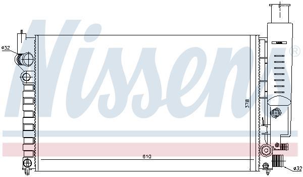 Radiateur moteur (Radiateur de refroidissement) NISSENS ref. 698530