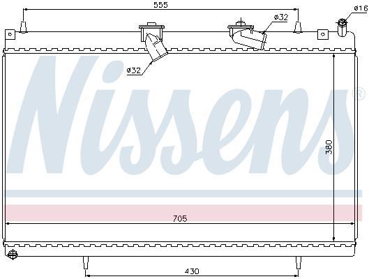 Radiateur moteur (Radiateur de refroidissement) NISSENS 63619