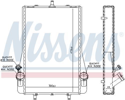Radiateur moteur (Radiateur de refroidissement) NISSENS 63623