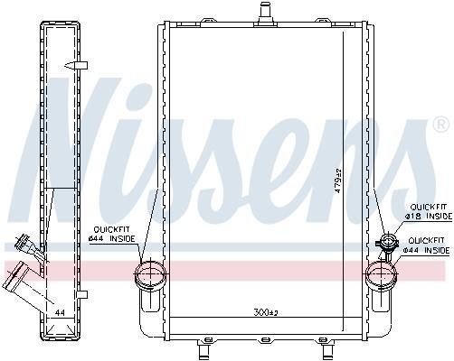 Radiateur moteur (Radiateur de refroidissement) NISSENS 63624