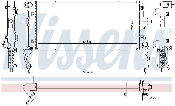 Radiateur moteur (Radiateur de refroidissement) NISSENS 636728