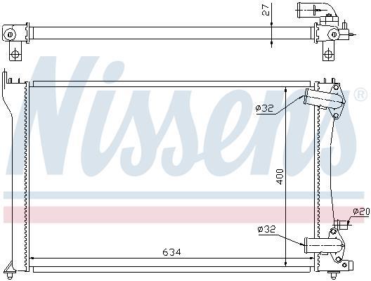 Radiateur moteur (Radiateur de refroidissement) NISSENS ref. 691853