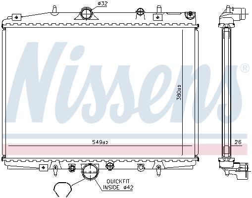 Radiador motor NISSENS 63704A