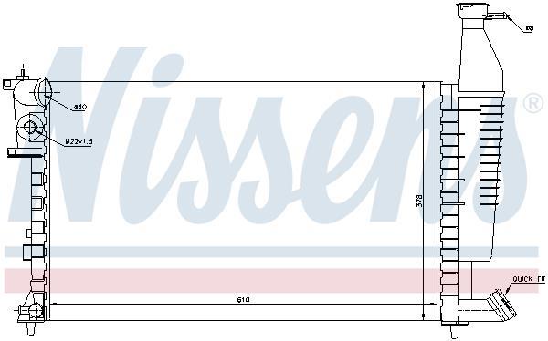 Radiador motor NISSENS ref. 693414