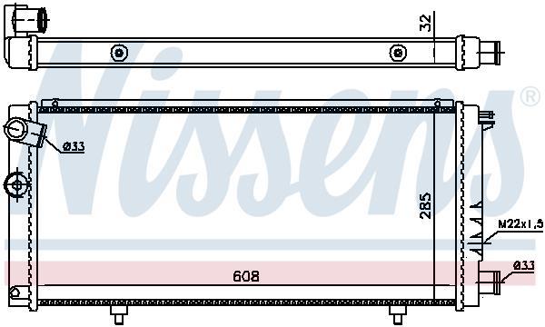 Radiateur moteur (Radiateur de refroidissement) NISSENS 63729A