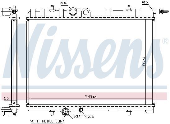 Radiateur moteur (Radiateur de refroidissement) NISSENS 63744A