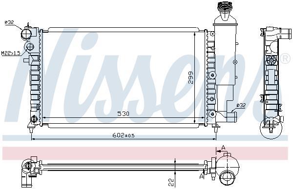 Radiador motor NISSENS 63745A