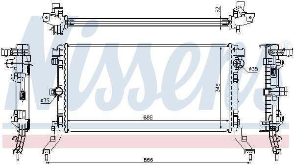 Radiateur moteur (Radiateur de refroidissement) NISSENS 637603